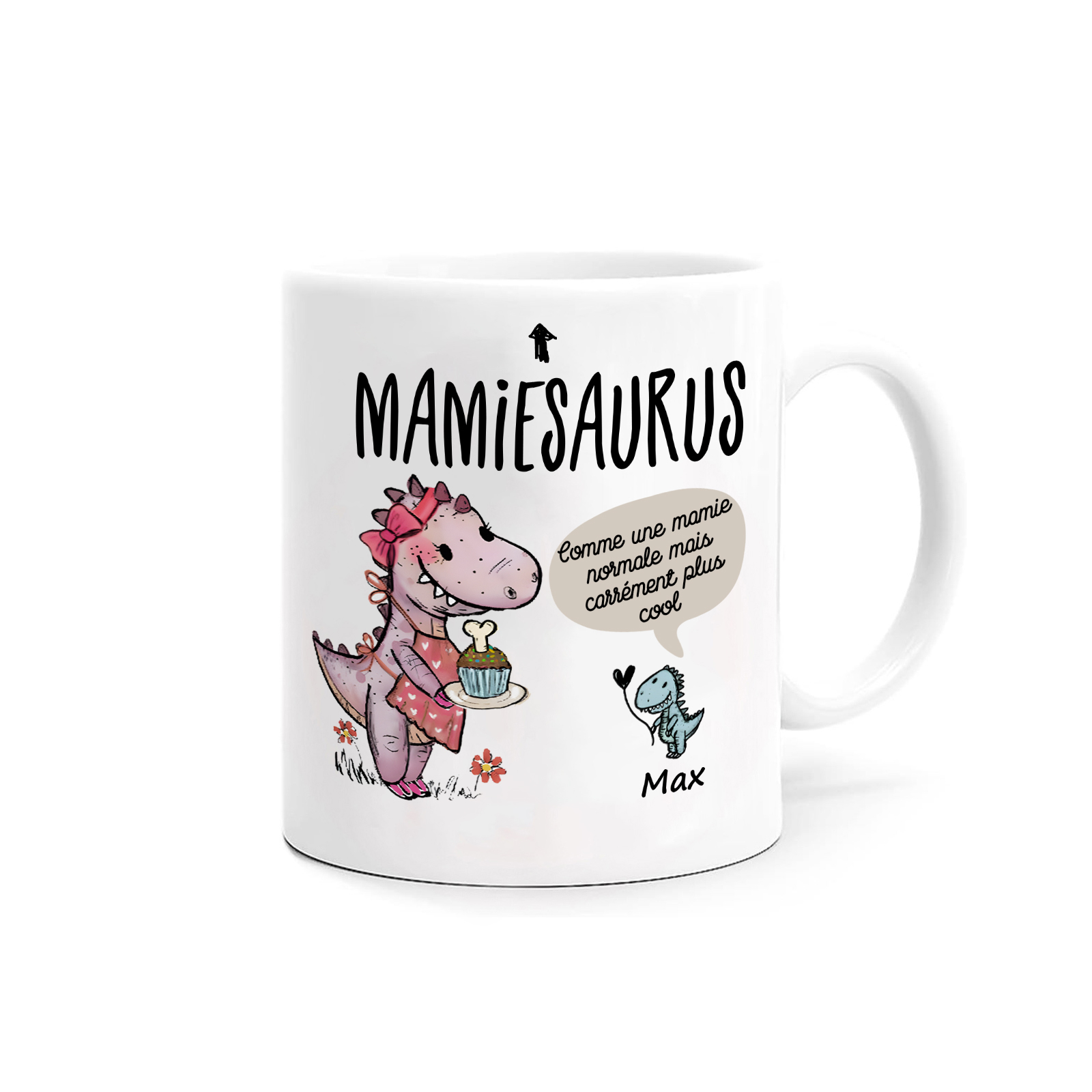 À Mamie Tasse Dinosaure 1 Prénom Personnalisés rose ou bleur Cadeau pour mamie  | Jessemade