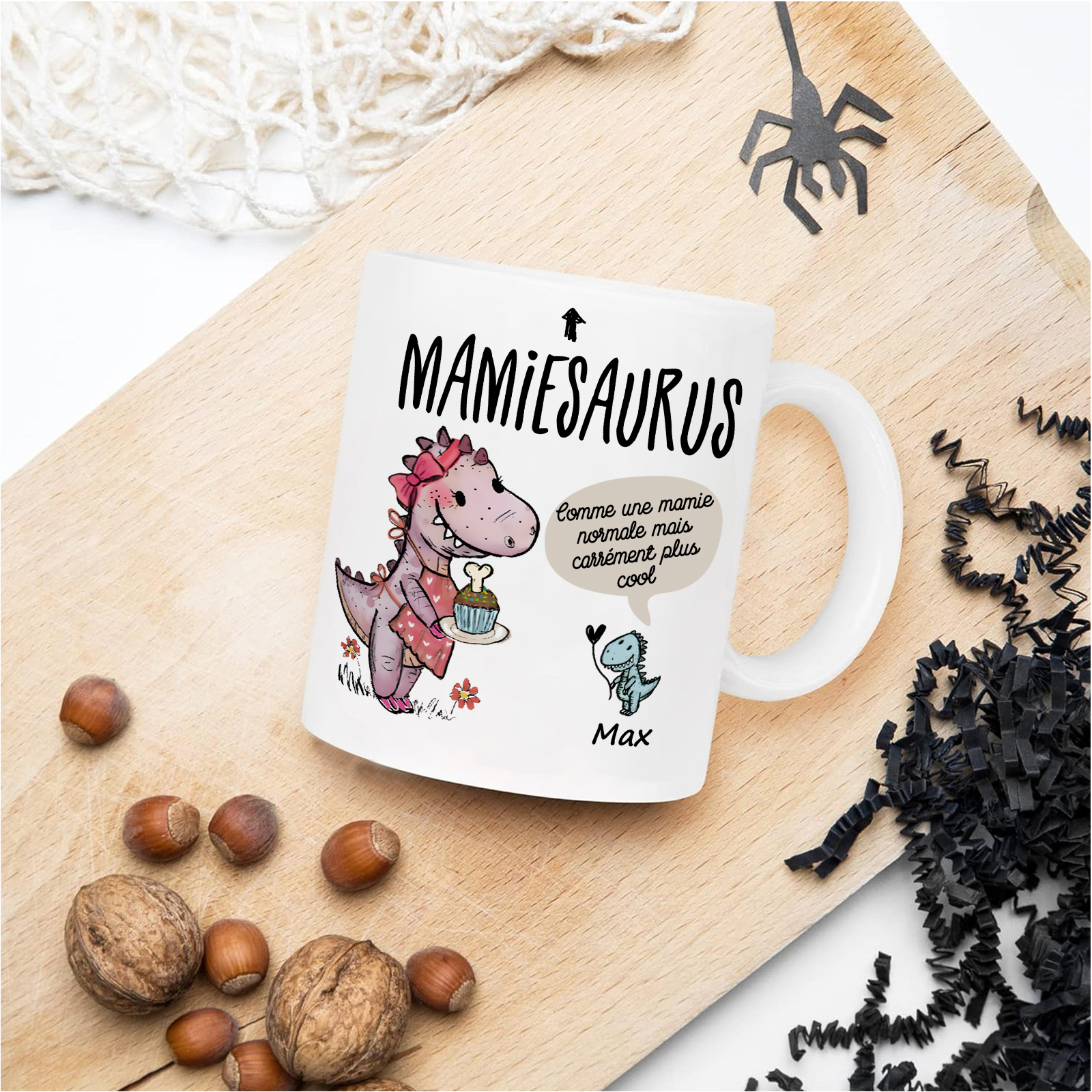 À Mamie Tasse Dinosaure 1 Prénom Personnalisés rose ou bleur Cadeau pour mamie  | Jessemade