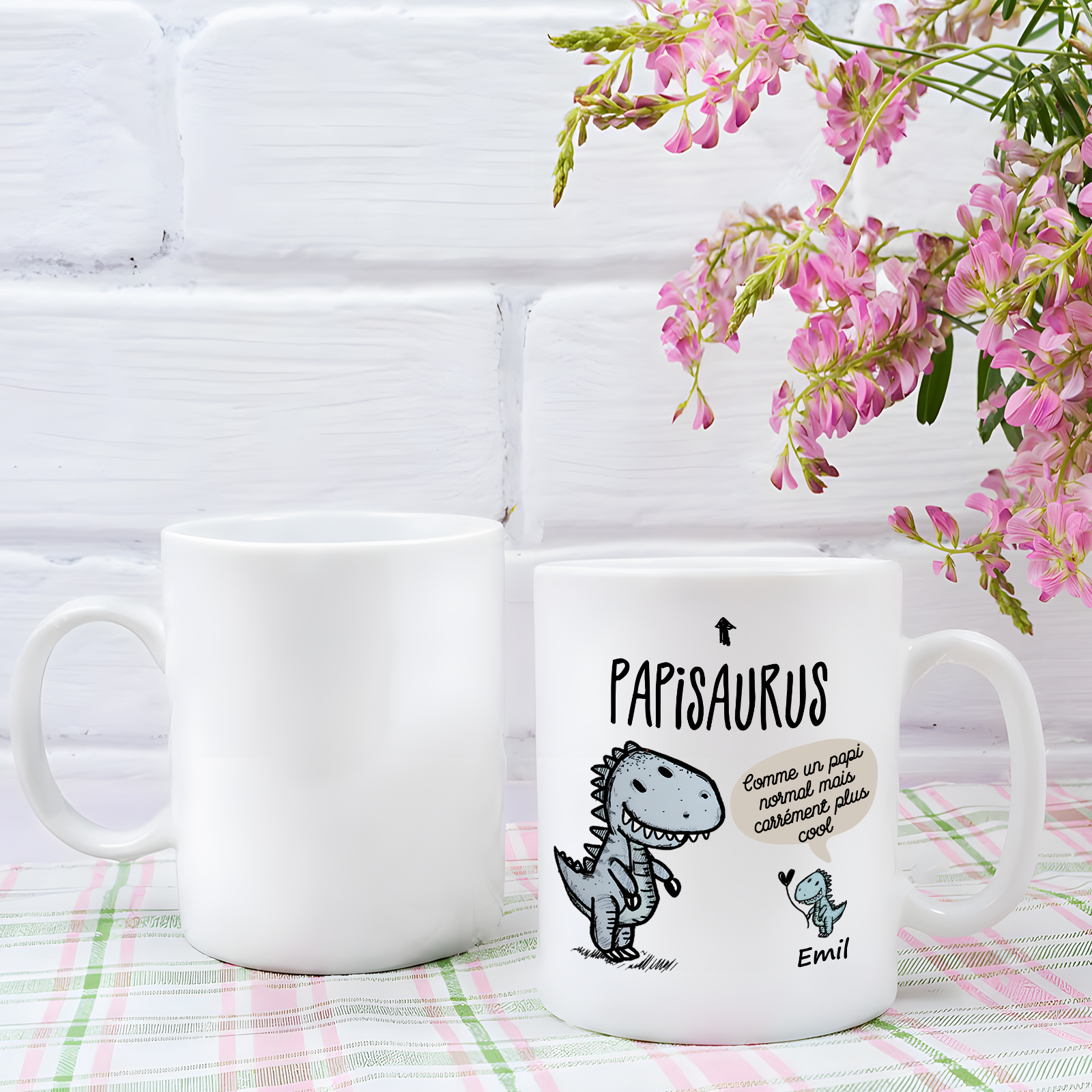 À Mamie/Papi Tasse Dinosaure 1 Prénom Personnalisés Cadeau Mamiesaurus/Papisaurus | Jessemade