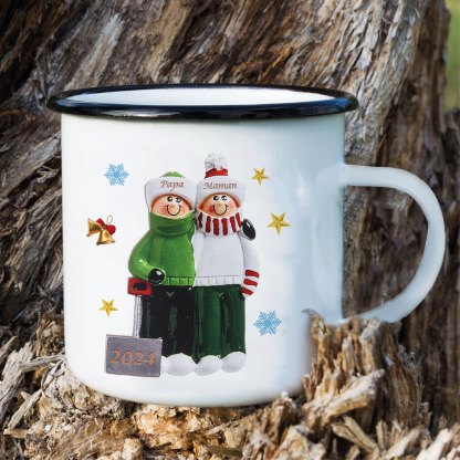 Tasse Noël 2 Prénoms Personnalisés avec années Cadeau Noël | Jessemade