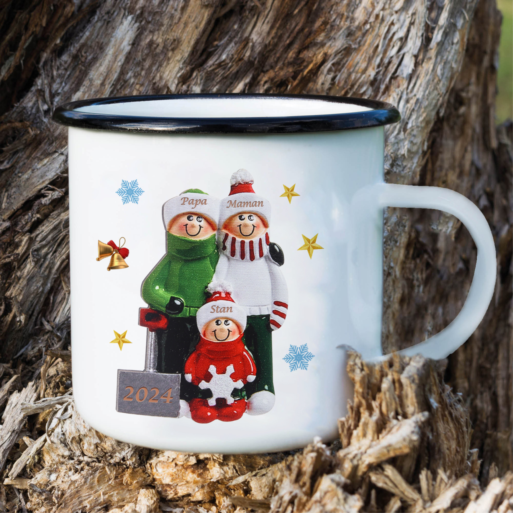 Tasse Noël 3 Prénoms Personnalisés avec années Cadeau Noël | Jessemade