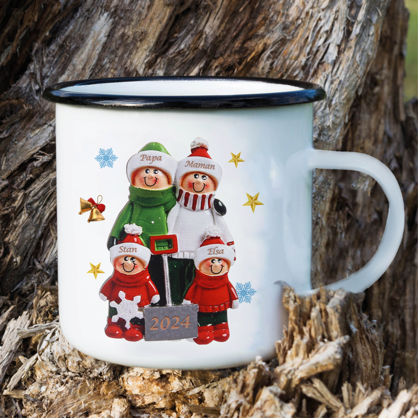 Tasse Noël 4 Prénoms Personnalisés avec années Cadeau Noël | Jessemade