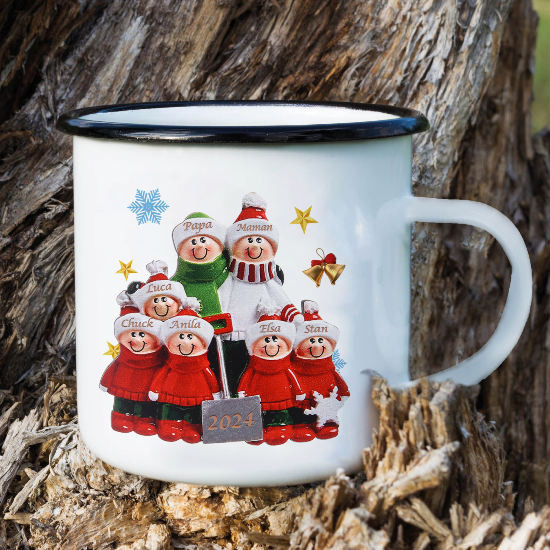 Tasse Noël 7 Prénoms Personnalisés avec années Cadeau Noël | Jessemade