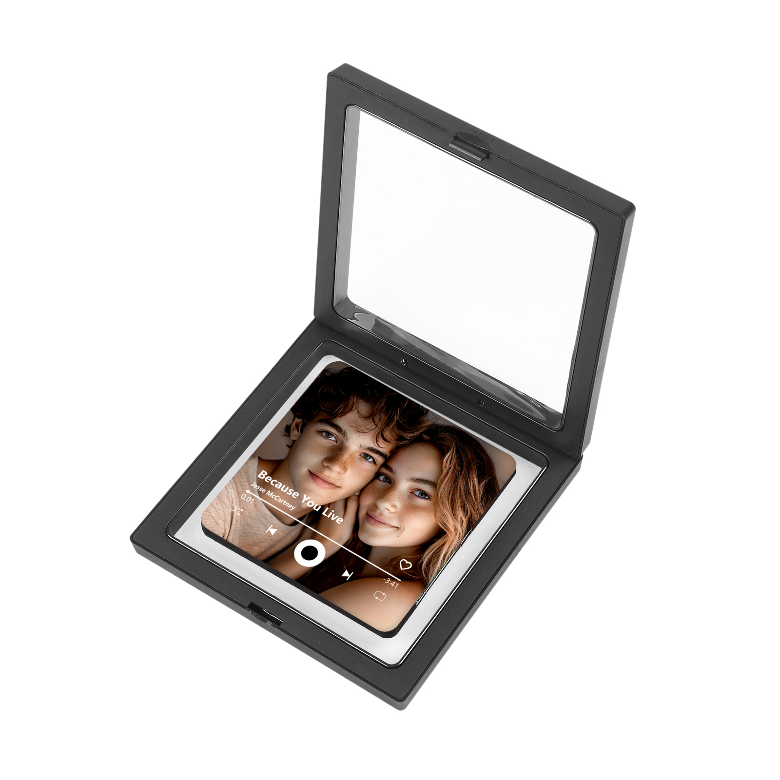 Aimant Frigo Personnalisé avec Musique et Photo pour Couple | Jessemade