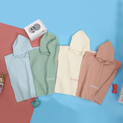 Serviette de Bain à Capuche Personnalisée avec Prénom | Microfibre Légère | Jessemade