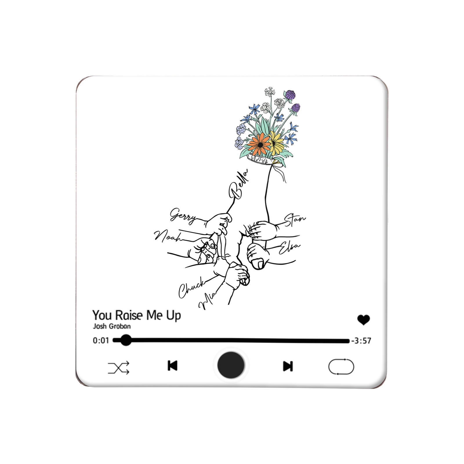 Patch Magnétique Musical Personnalisé avec Gravure et Chanson Unique | Jessemade