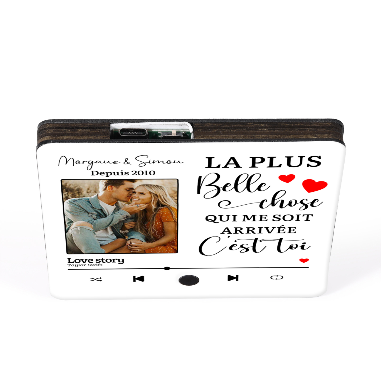 Aimant Frigo Musical Personnalisé avec Année Prénoms et Photo Aimant De Réfrigérateur pour Couple | Jessemade