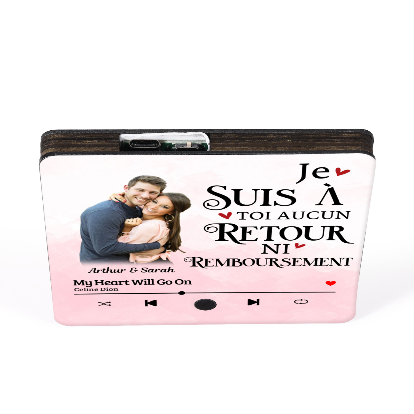 Aimant Frigo Musical Personnalisé avec 2 Prénoms et Photo Aimant De Réfrigérateur pour Couple | Jessemade