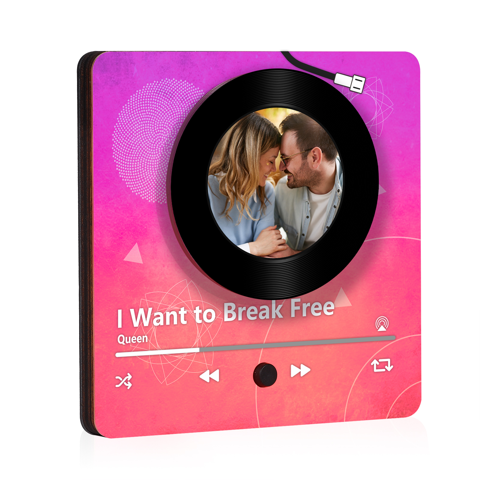 Aimant Frigo Musical Personnalisé avec Photo et Spotify Aimant De Réfrigérateur pour Couple | Jessemade