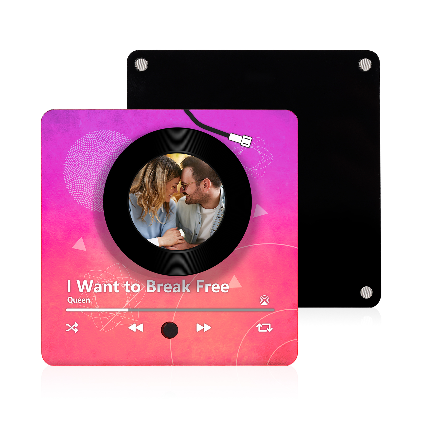 Cadeau Saint Valentin Musical Aimant Frigo Musical Personnalisable - Upload Photo & Chanson | Cadeau Romantic Pour Couple Cadeau Personnalisé