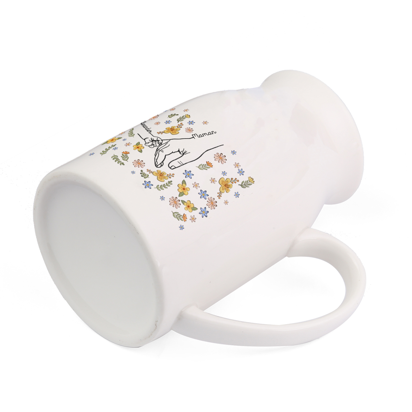 Vase Personnalisé en Céramique avec 2-7 Prénoms – Cadeau fleuri et symbolique pour Maman/Mamie | Jessemade