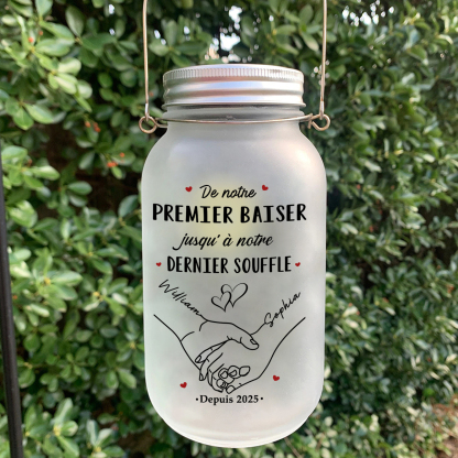 Bouteille Lumineuse Personnalisé Bocal Mason solaire avec Calendrier