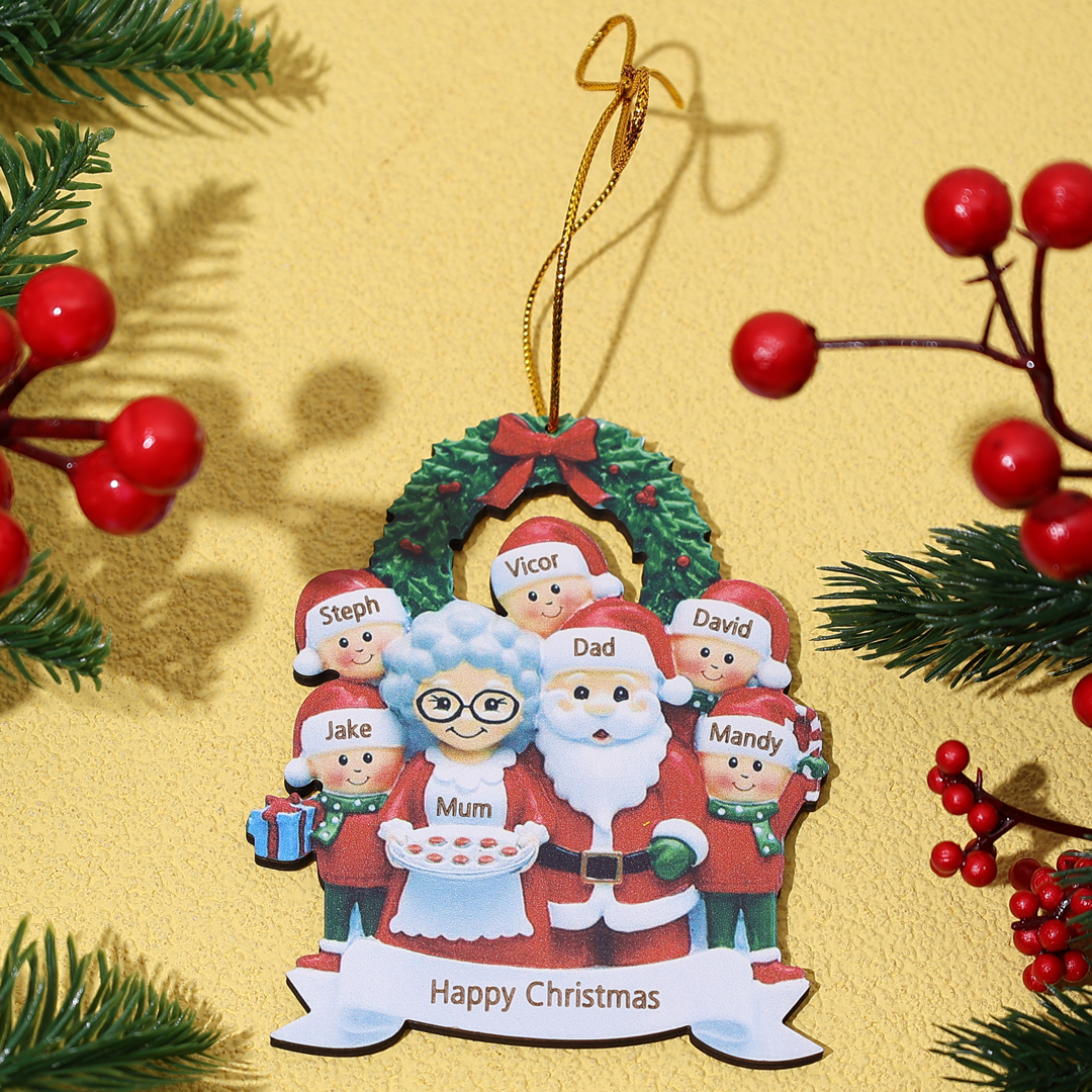 Ornements de Noël Poupée 8 Prénoms Personnalisés et texte