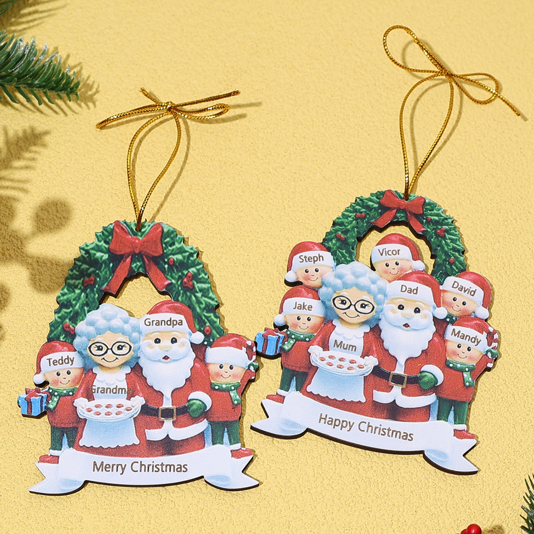 Ornements de Noël Poupée 8 Prénoms Personnalisés et texte