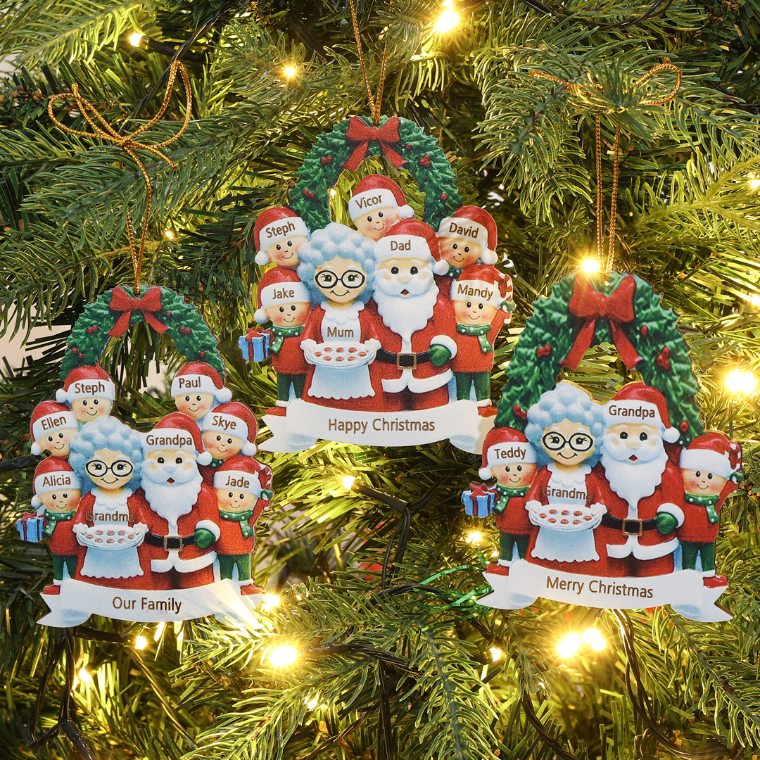 Ornements de Noël Poupée 8 Prénoms Personnalisés et texte