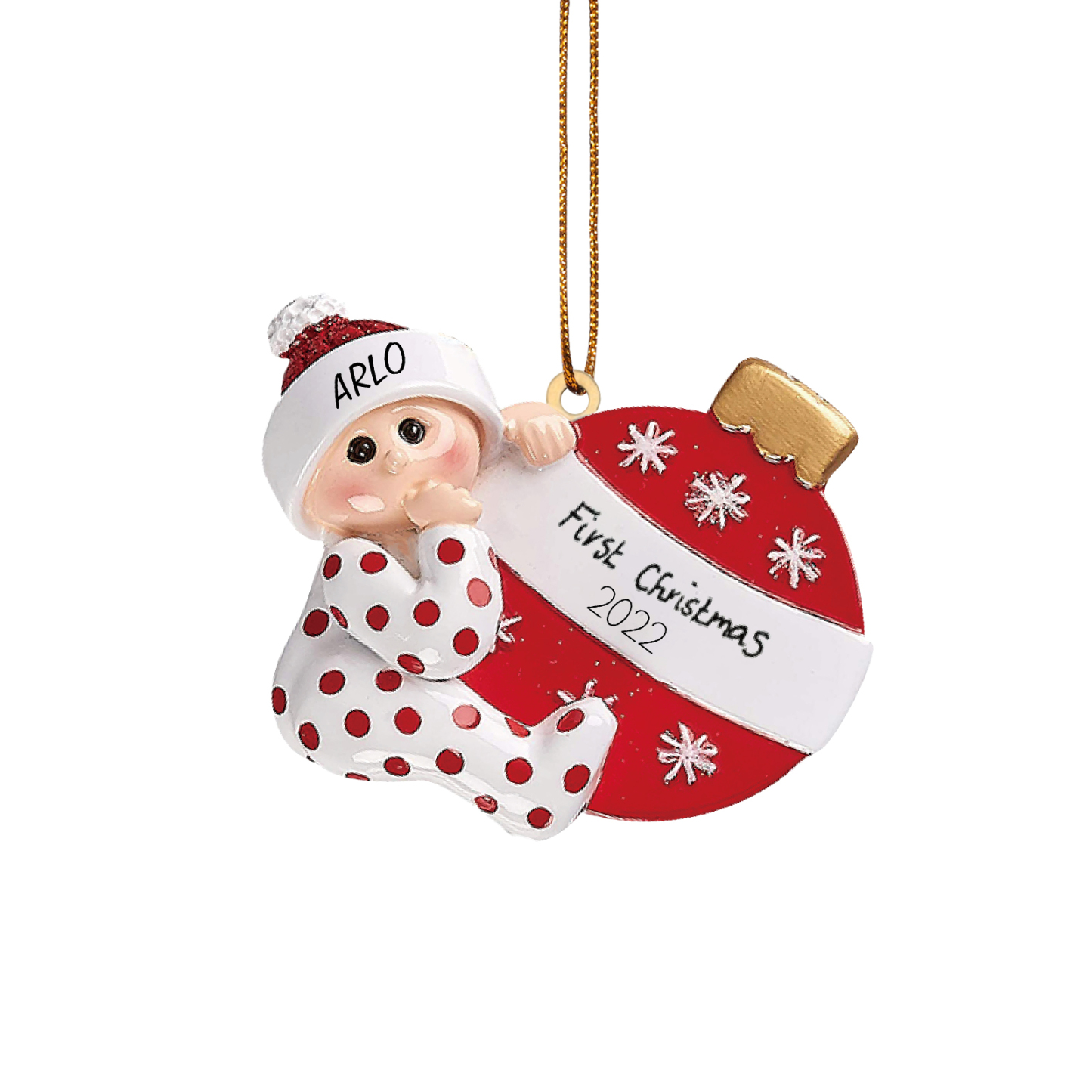 Décoration Sapin Noël en Bois 1 Prénom Personnalisé avec texte cadeau pour BéBé