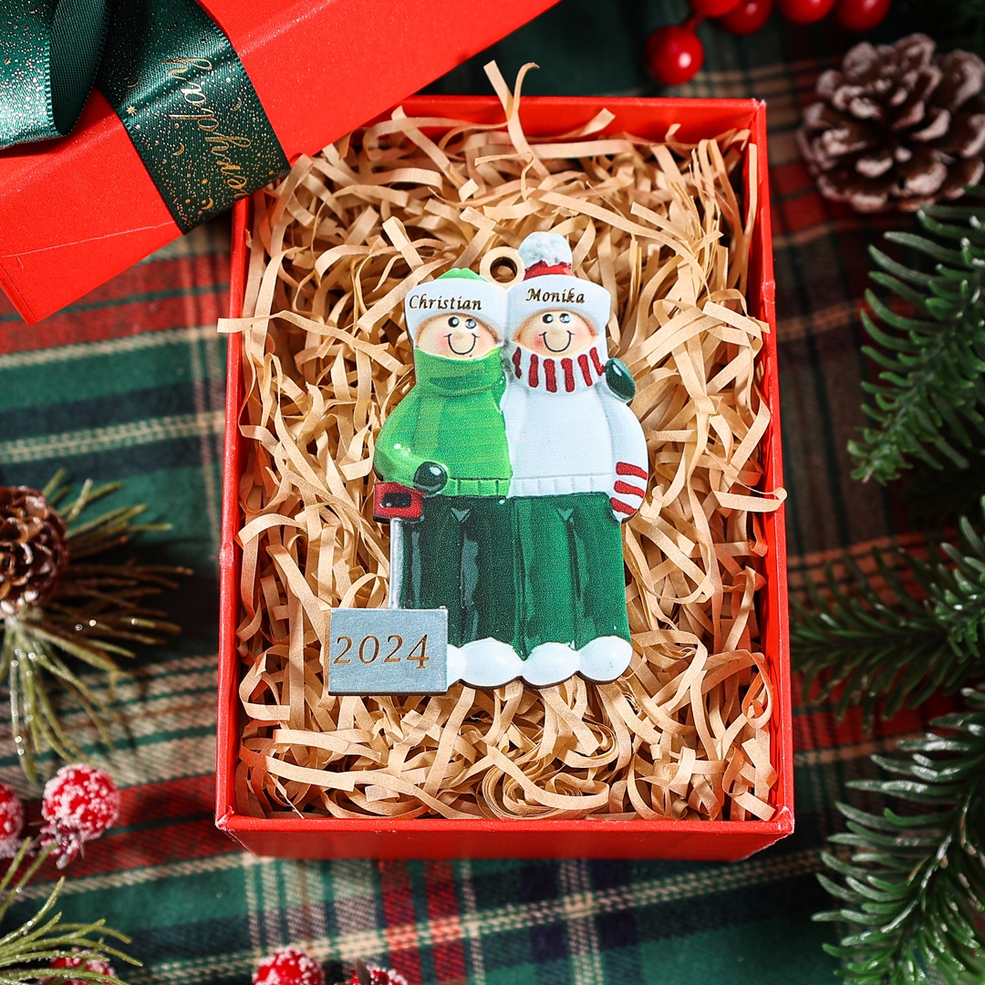 Décoration Sapin Noël Poupée 2-8 Prénoms Personnalisés avec Texte