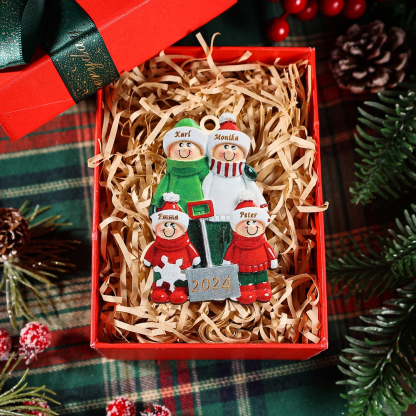 Décoration Sapin Noël Poupée 2-8 Prénoms Personnalisés avec Texte