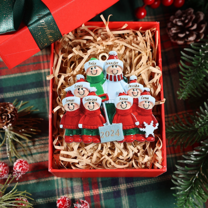 Ornements de Noël Poupée 2-8 Prénoms Personnalisés avec Texte