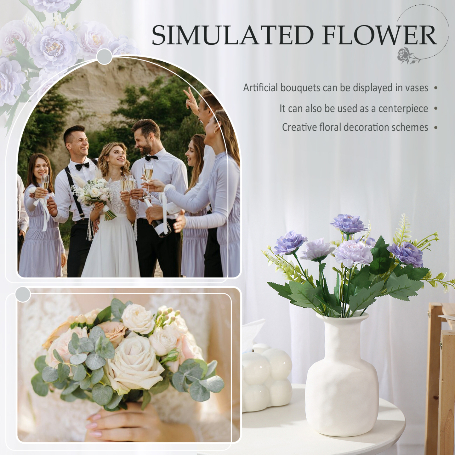 Bouquet de Fleurs Artificielles Déco