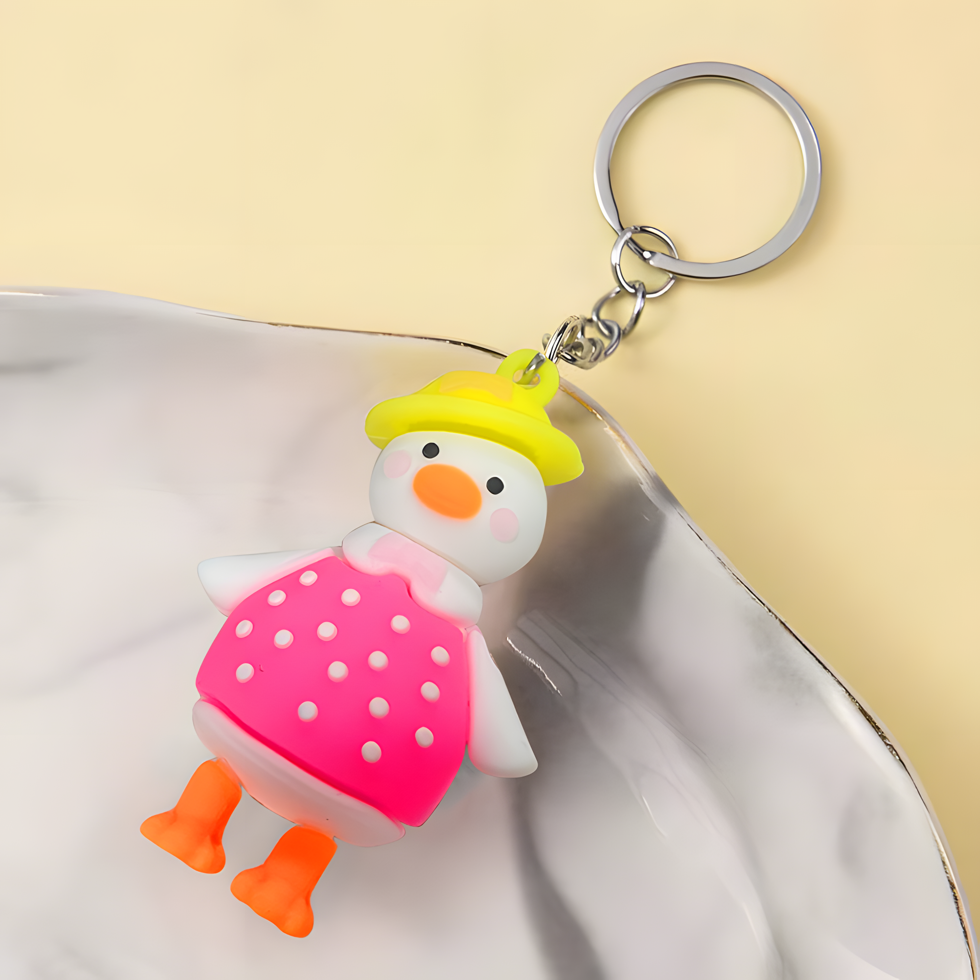 Porte-clés Canard en Résine Adorable｜Jessemade