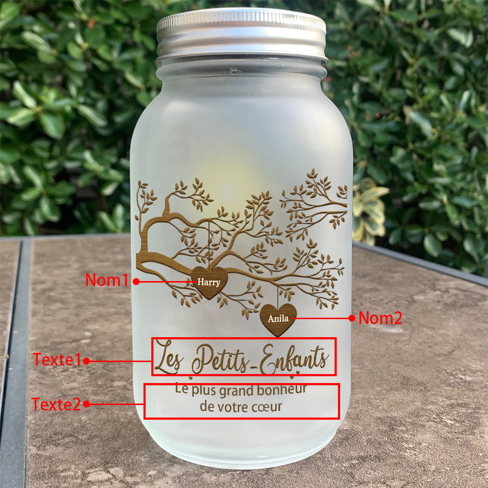 Bouteille lumineuse commémorative Ornements arbre de la famille Noël | Jessemade