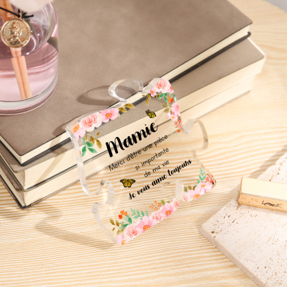 À ma Mamie Plaque Acrylique en forme de Puzzle Texte Personnalisé | Jessemade