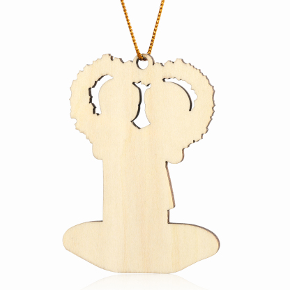 Décoration Sapin Noël Cœur 3 Prénoms Personnalisés avec Texte Ornement Sapin en Bois Cadeau pour Famille | Jessemade
