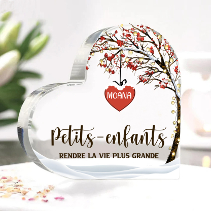 Plaque Acrylique arbre de la famille 1 Prénom Personnalisé avec texte Cadeau pour famille | Jessemade