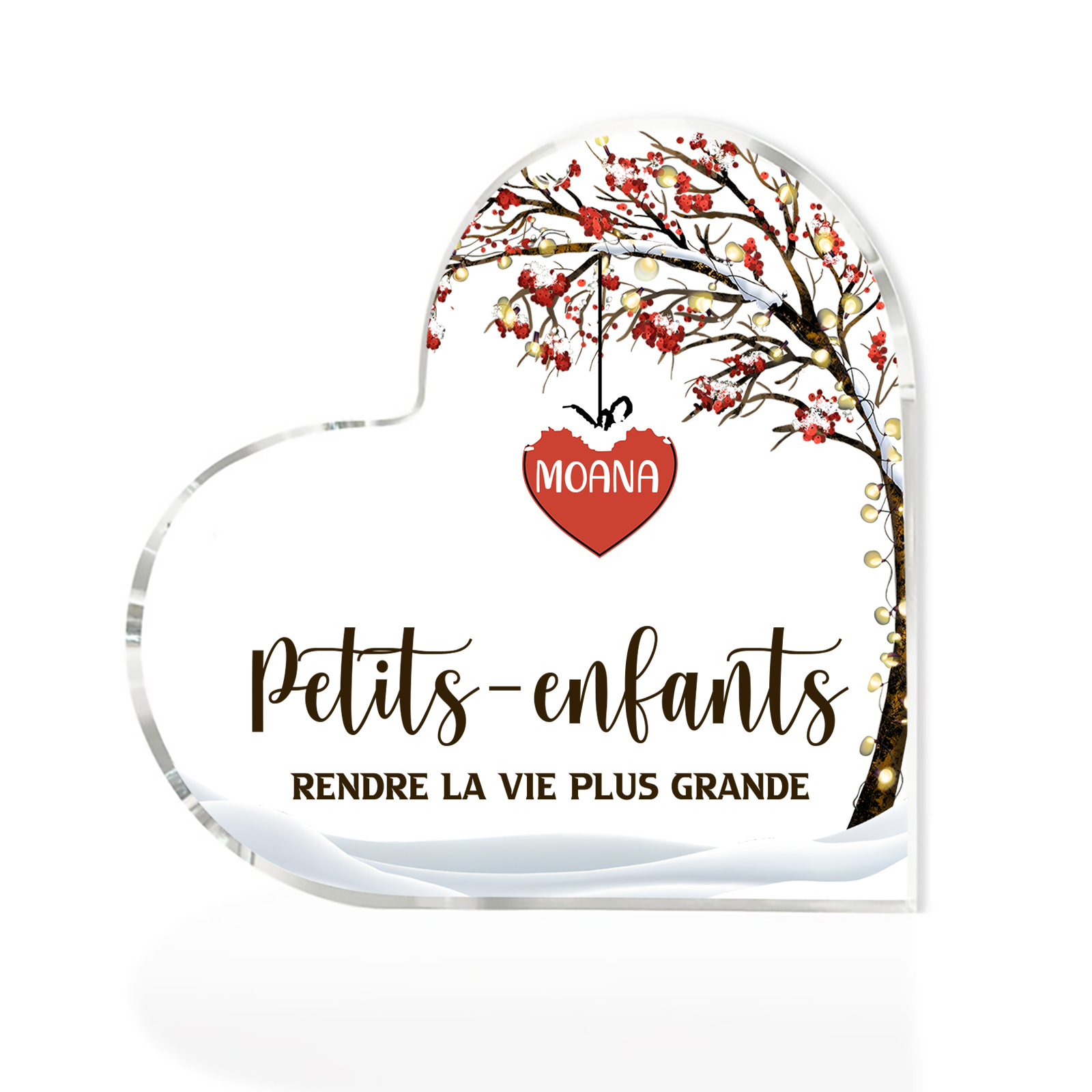 Plaque Acrylique arbre de la famille 1 Prénom Personnalisé avec texte Cadeau pour famille | Jessemade