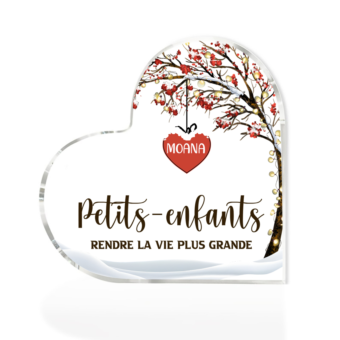 Plaque Acrylique arbre de la famille 1 Prénom Personnalisé avec texte Cadeau pour famille | Jessemade