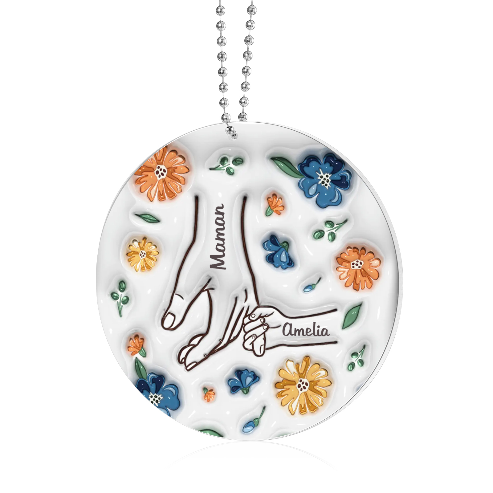 Ornements Acrylique main 2 Prénoms Personnalisés Émotionnel et Pratique Cadeau pour famille | Jessemade