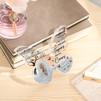 À Maman/Mamie Plaque Acrylique en forme de Papillon 1 Prénoms et 1 photo Personnalisés avec années Decoration arbres et Papillons | Jessemade