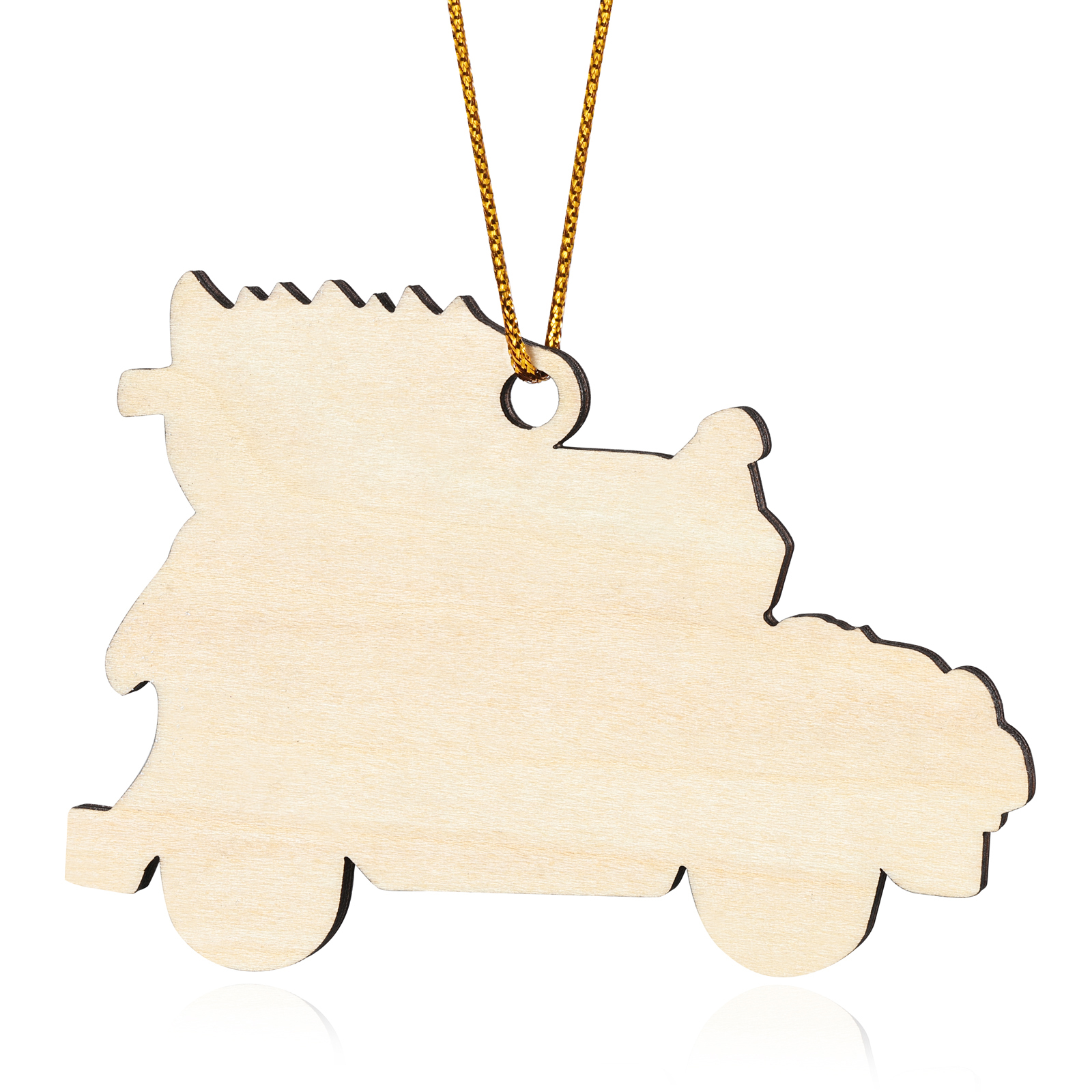 Décoration Sapin Noël en bois Voiture Rouge et sapin 5 Prénoms Personnalisés avec texte et date Cadeau pour famille | Jessemade