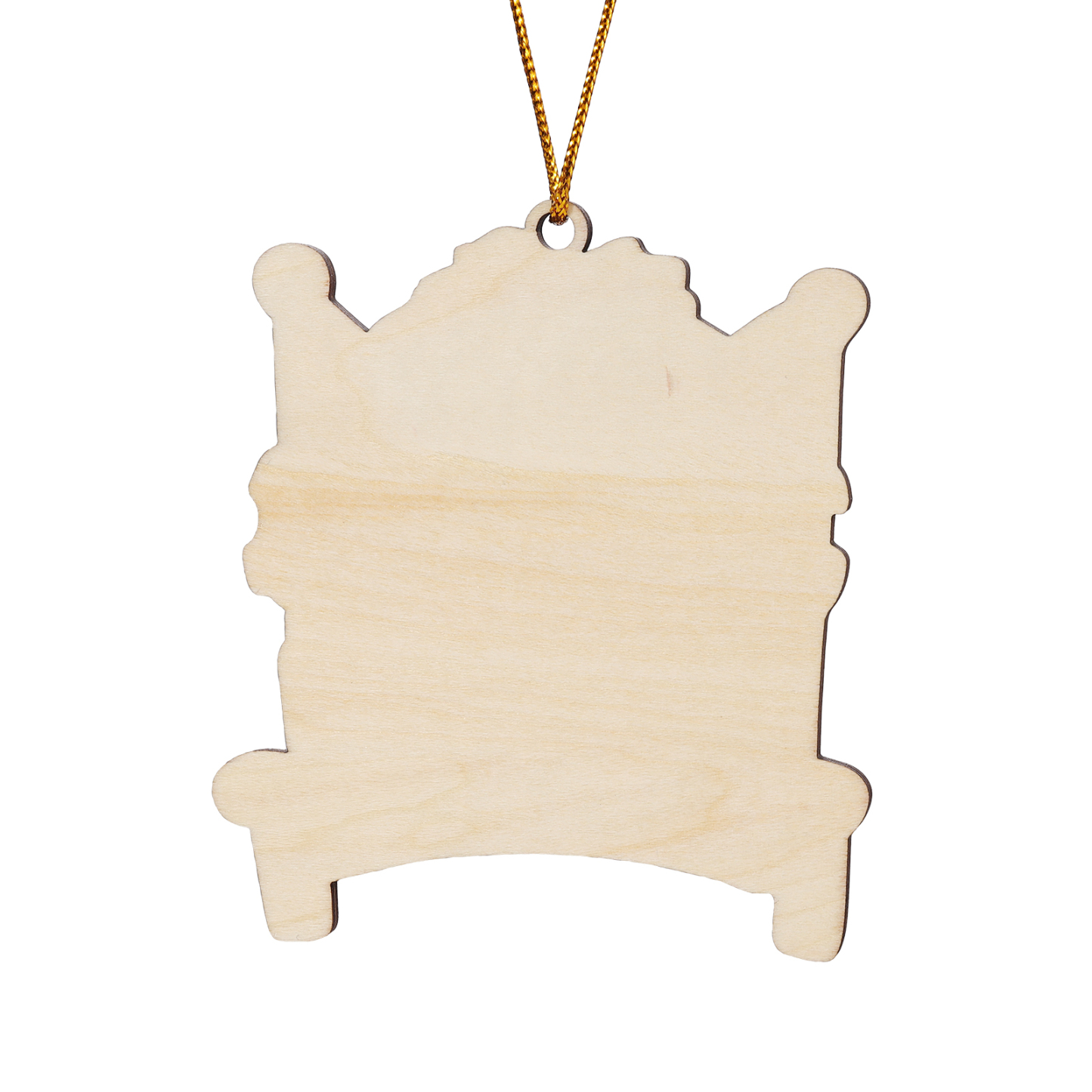 Décoration Sapin Noël en bois lit rouge 7 Prénoms Personnalisés avec texte et année Ornement de Noël Cadeau pour famille | Jessemade