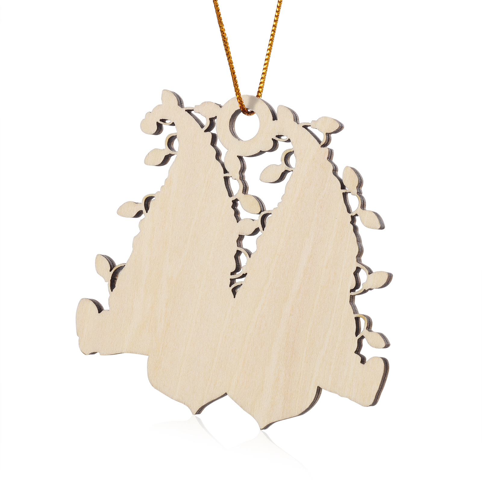 Décoration Sapin Noël en bois Gnomes 4 Prénom Personnalisé Ornement de Noël Cadeau pour famille | Jessemade