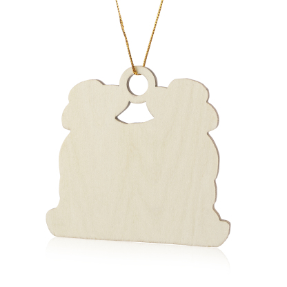 Décoration Sapin Noël en bois bonhommes de sable 3 Prénoms Personnalisés avec Texte Cadeau pour Famille | Jessemade