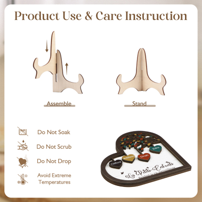 À Mamie Décoration en bois l'arbre des cœurs 4 Prénoms Personnalisés Ornement Famille Cadeau pour mamie | Jessemade