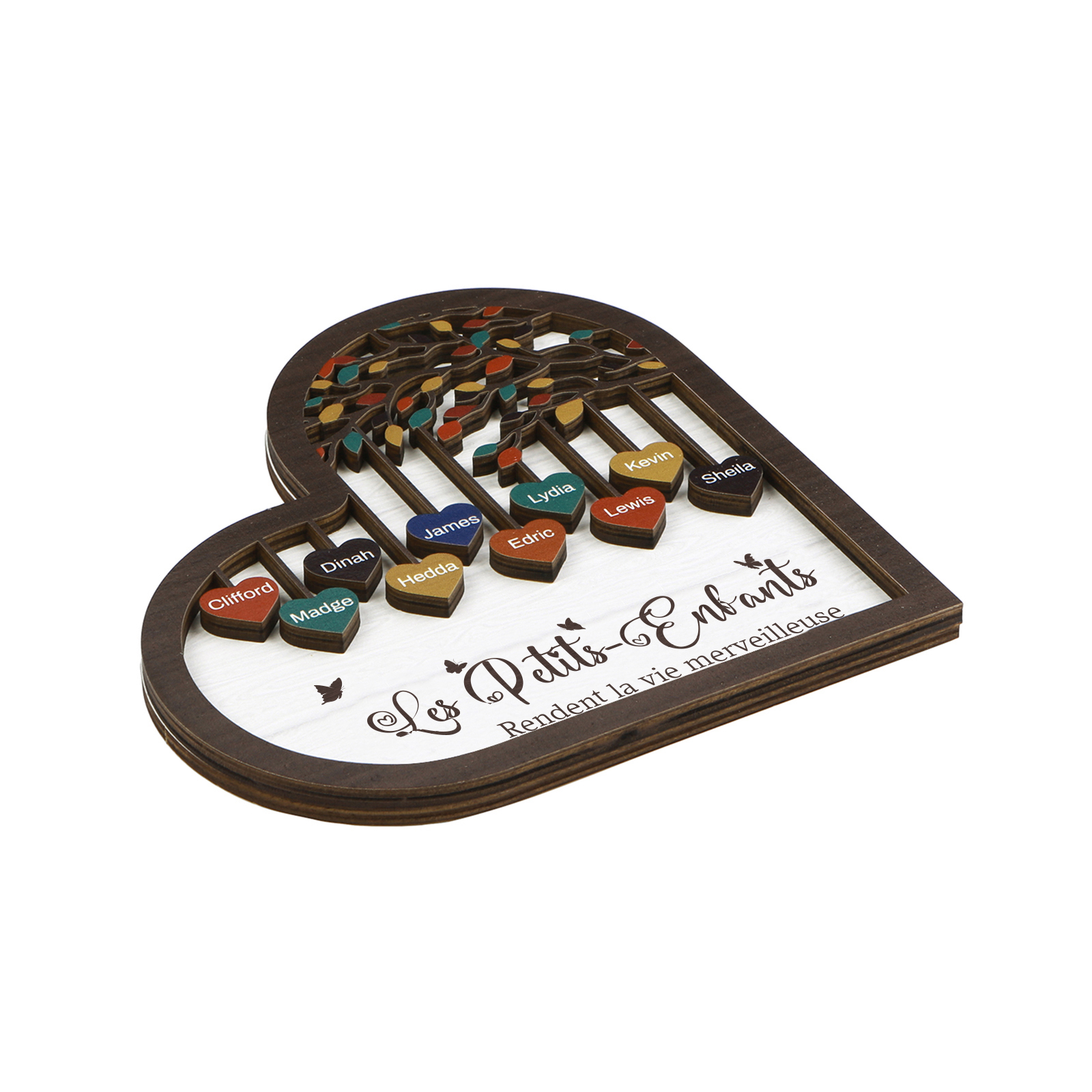 À Mamie Décoration en bois l'arbre des cœurs 10 Prénoms Personnalisés Ornement Famille Cadeau pour mamie | Jessemade