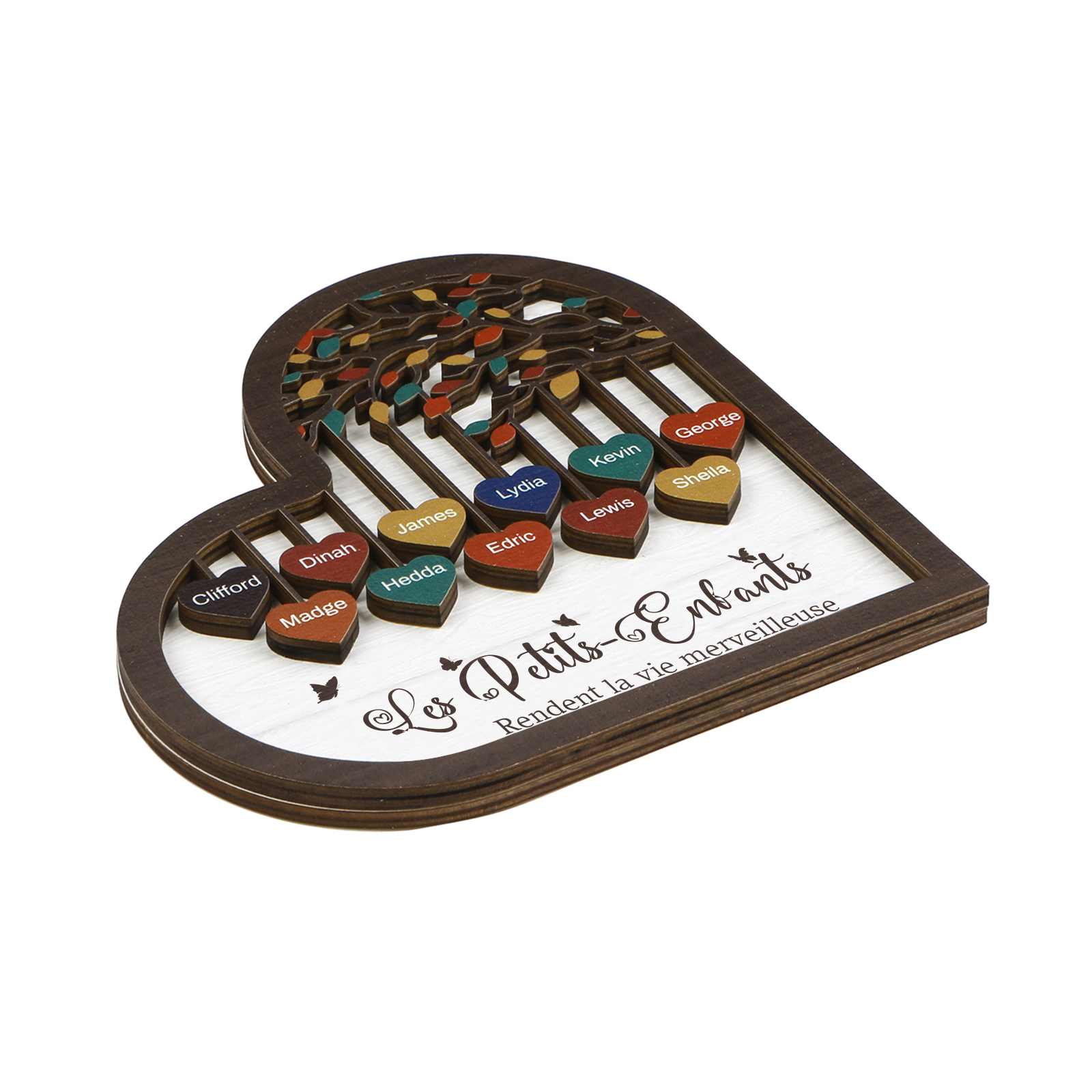 À Mamie Décoration en bois l'arbre des cœurs 11 Prénoms Personnalisés Ornement Famille Cadeau pour mamie | Jessemade