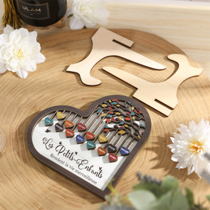 À Mamie Décoration en bois l'arbre des cœurs 14 Prénoms Personnalisés Ornement Famille Cadeau pour mamie | Jessemade