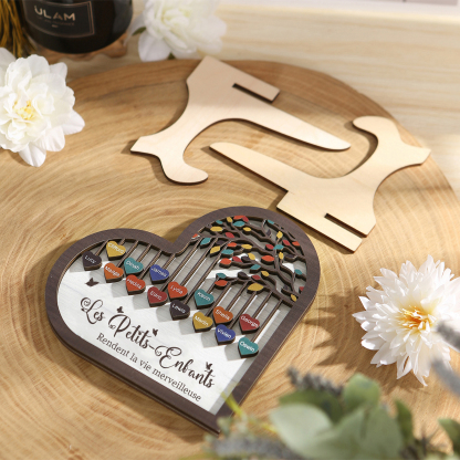 À Mamie Décoration en bois l'arbre des cœurs 15 Prénoms Personnalisés Ornement Famille Cadeau pour mamie | Jessemade