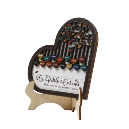 À Mamie Décoration en bois l'arbre des cœurs 15 Prénoms Personnalisés Ornement Famille Cadeau pour mamie | Jessemade