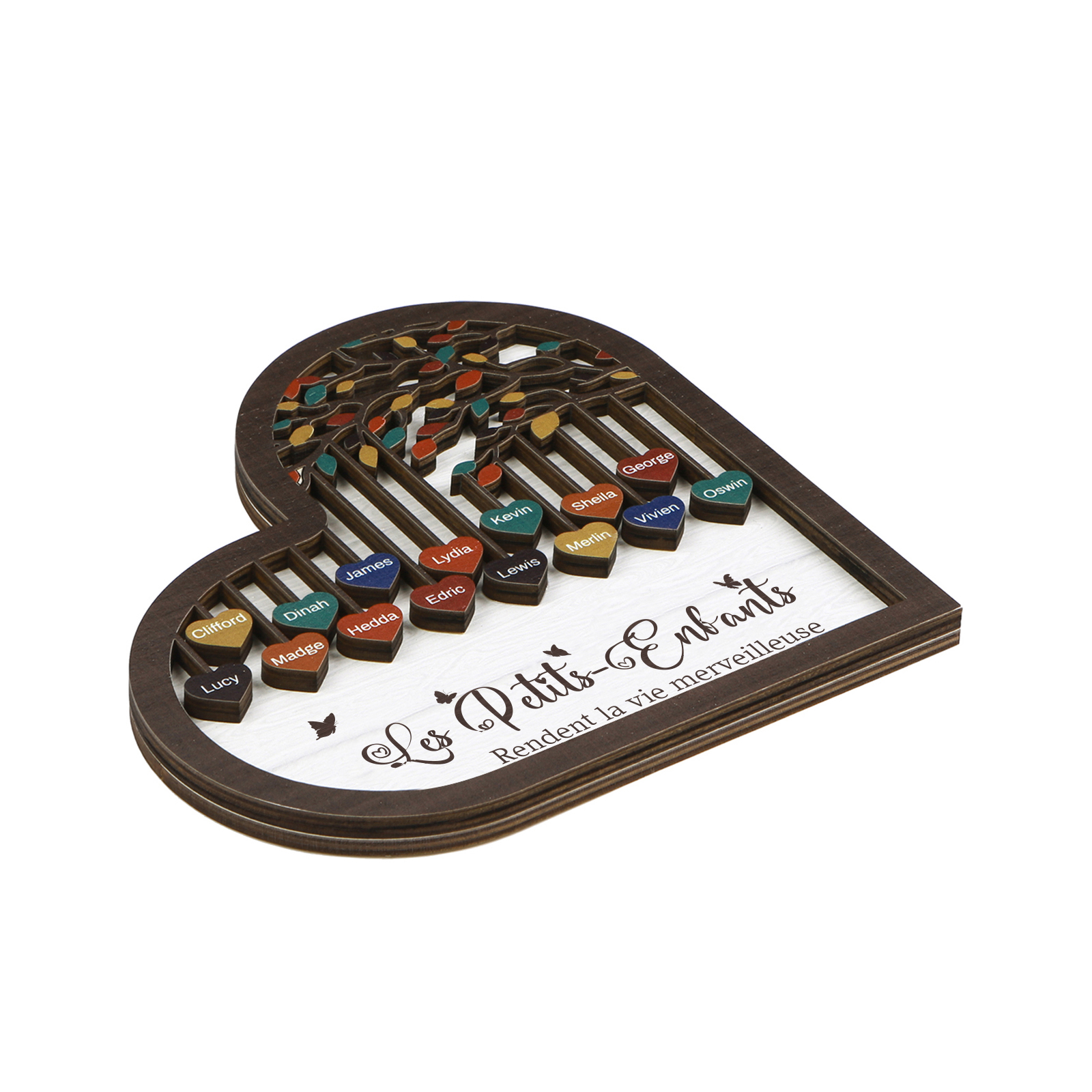 À Mamie Décoration en bois l'arbre des cœurs 15 Prénoms Personnalisés Ornement Famille Cadeau pour mamie | Jessemade