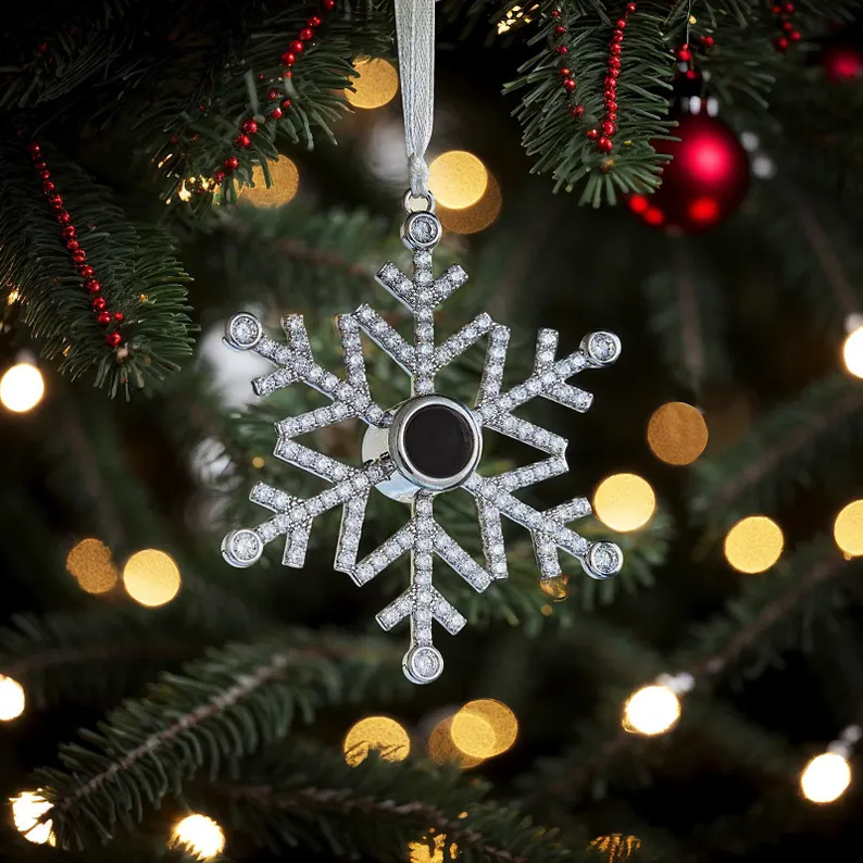 Décoration neige avec Pierre de projection photo Personnalisé Cadeau N
