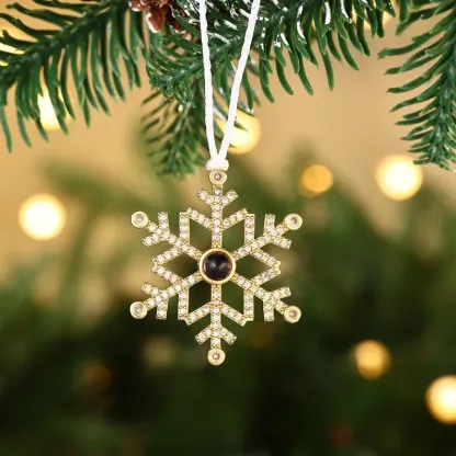 Décoration neige avec Pierre de projection photo Personnalisé Cadeau Noël | Jessemade