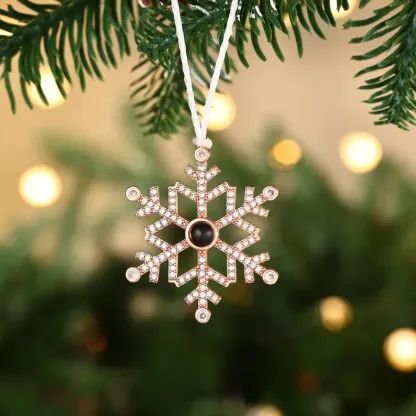Décoration neige avec Pierre de projection photo Personnalisé Cadeau Noël | Jessemade