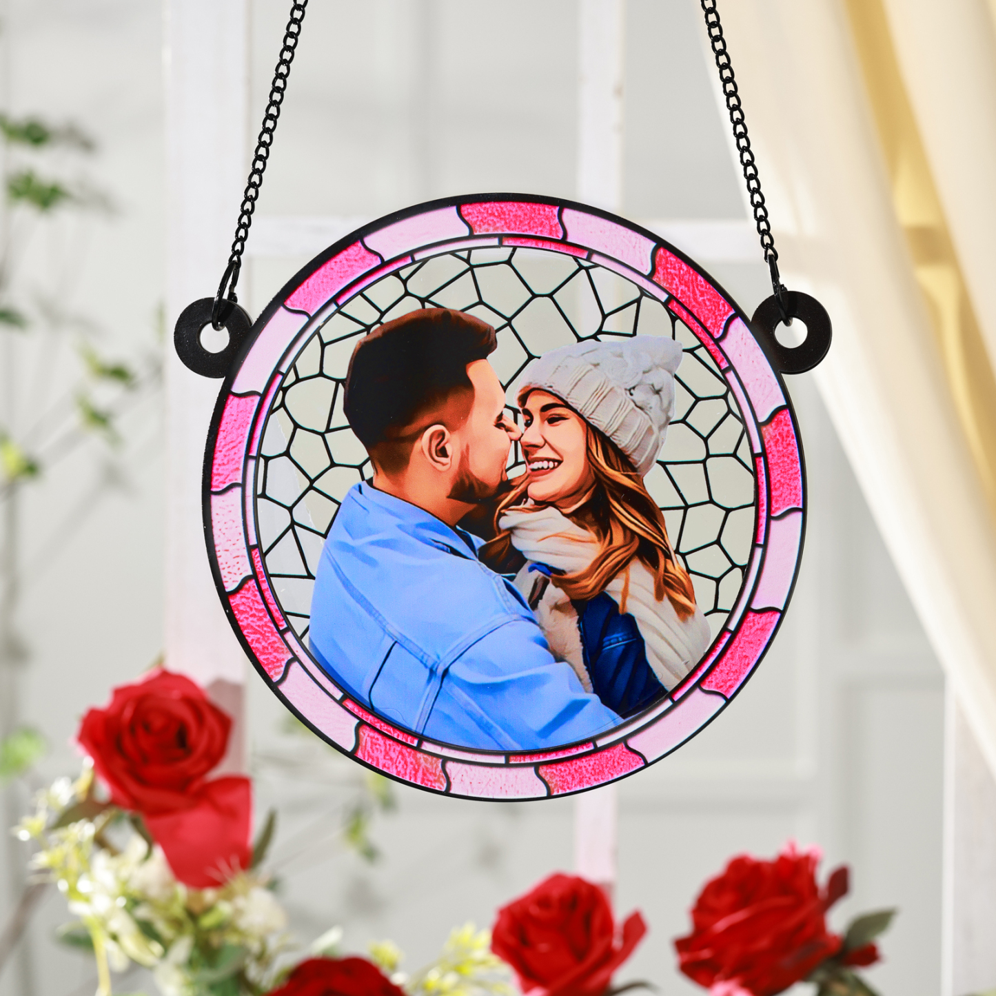 Suspension Murale Personnalisée avec Photo | Cadeau Couple Unique chez Jessemade