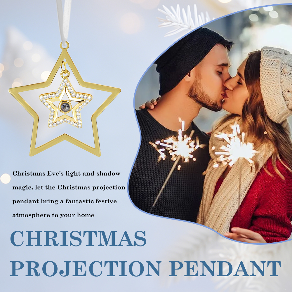Décoration Pierre de Projection en Forme de l'étoile Personnalisée avec Photo Cadeau Noël | Jessemade