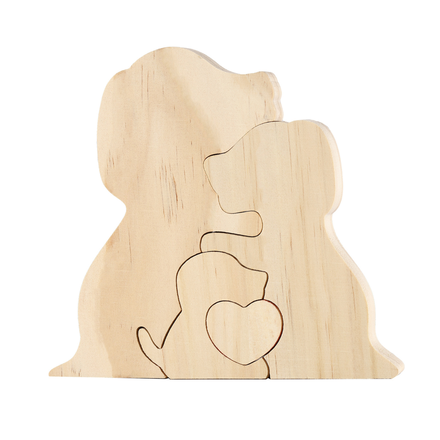 Plaque en bois Personnalisé avec 3 Prénoms et 3 Chiens Cadeau Décoration pour Famille | Jessemade
